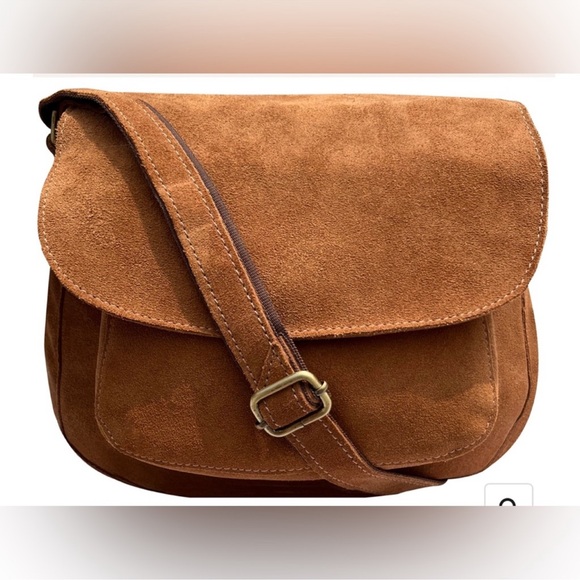 rustic town Handbags - RUSTIC TOWN Suede Leather Shoulder Bag Crossbody Saddle Women Purse